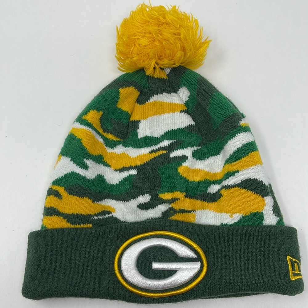 NEW ERA: Green Bay Packers Camouflage Hat with Pom Pom